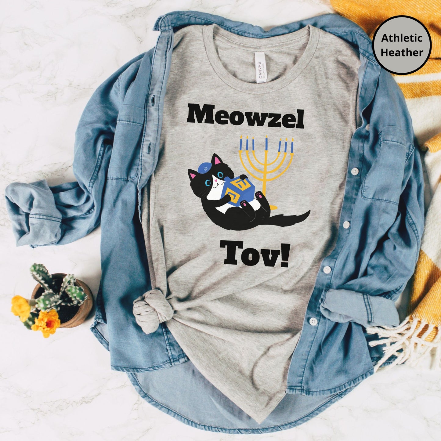 Meowzel Tov Hanukkah Shirt