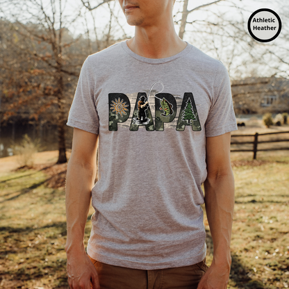 Papa Fishing in Nature Shirt