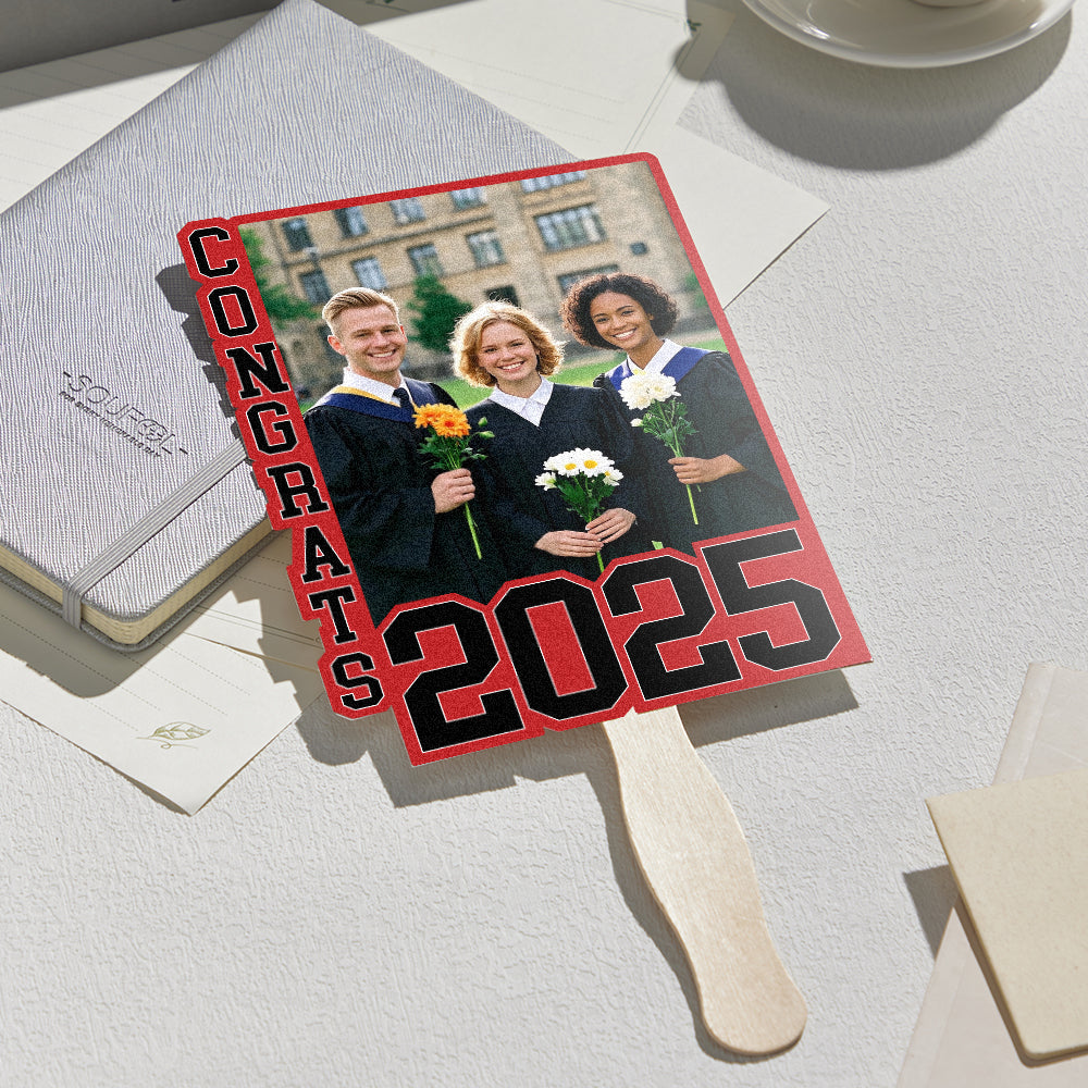 Personalized Handheld Photo Fan Graduation Gift
