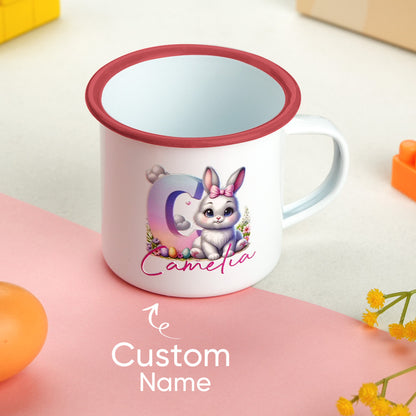 Personalized Easter Bunny Enamel Mug