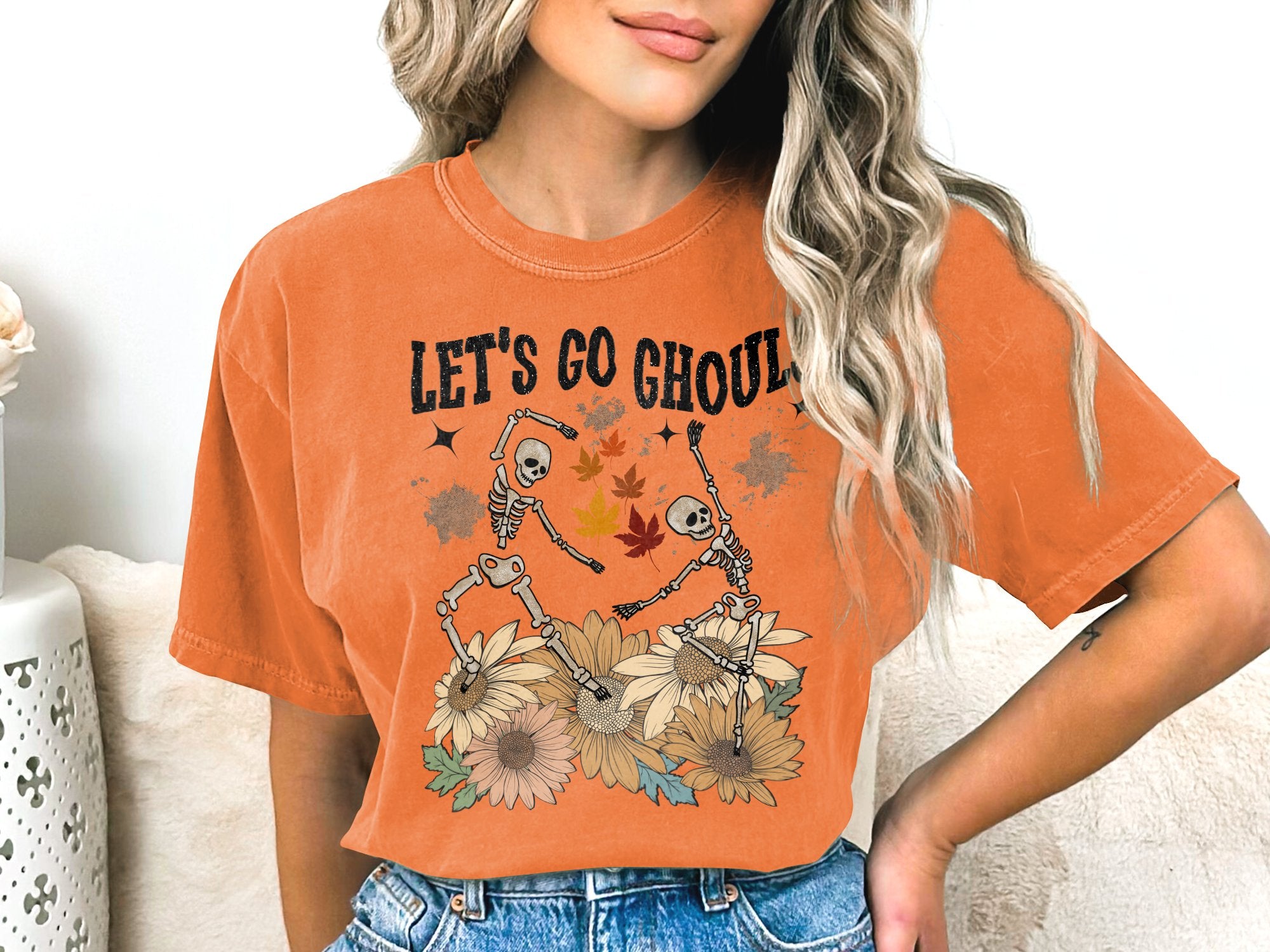 Lets Go Ghouls Sunflower Comfort Colors® Shirt, Color Blast Tee, Sweatshirt or Hoodie