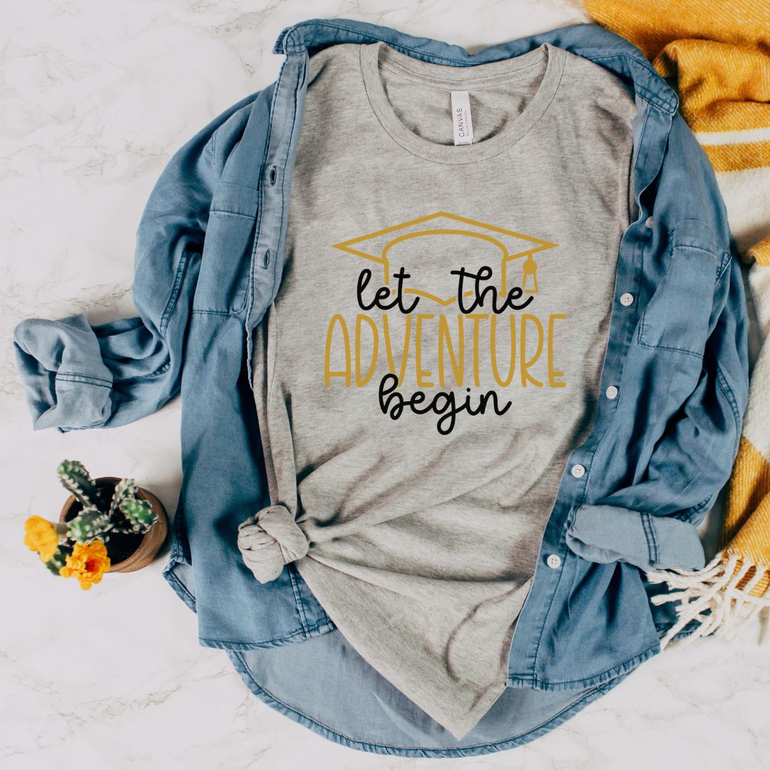 Let the Adventure Begin Graduation TShirt