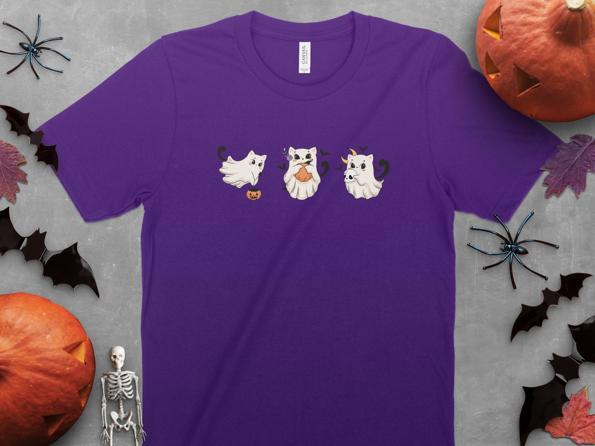 Halloween Ghost Cats Apparel