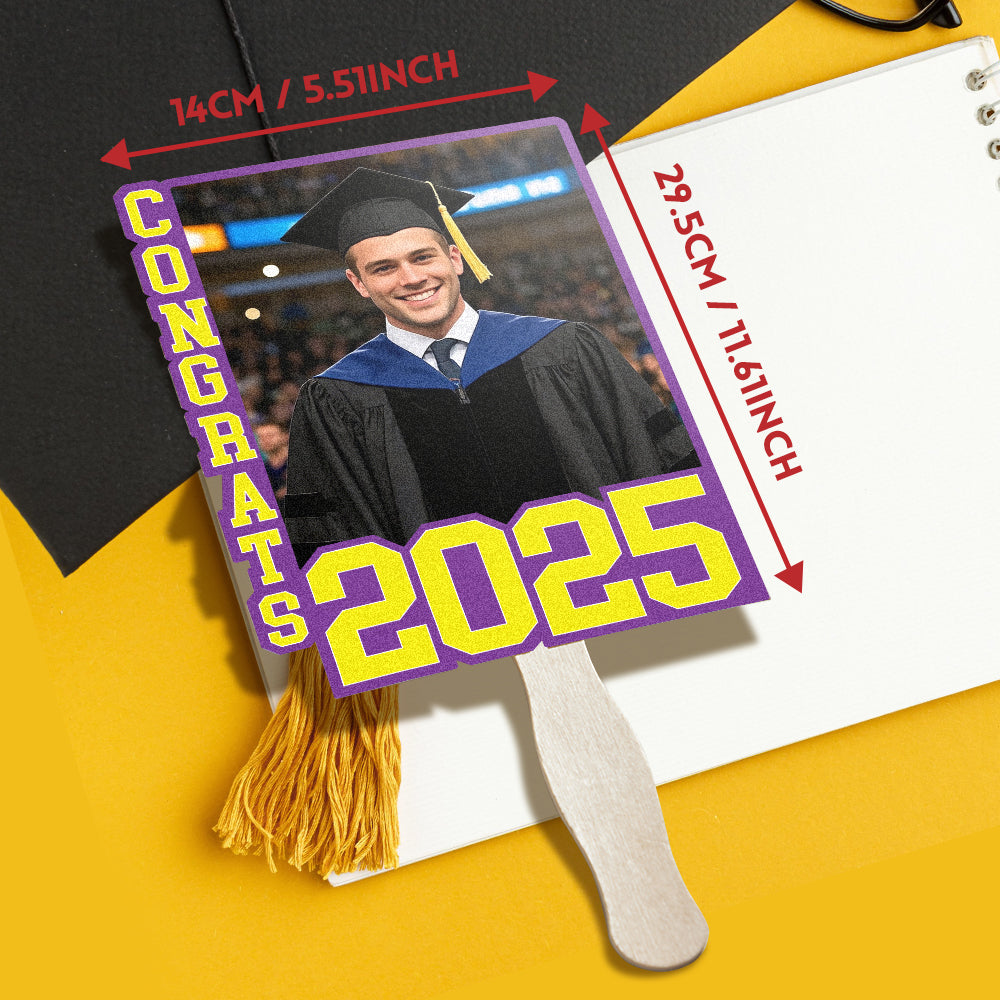 Personalized Handheld Photo Fan Graduation Gift