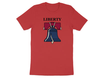 Red t-shirt with Liberty Bell graphic and "LIBERTY" text.