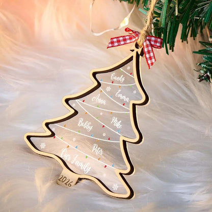 Personalized Christmas Tree Ornament with Names & Date