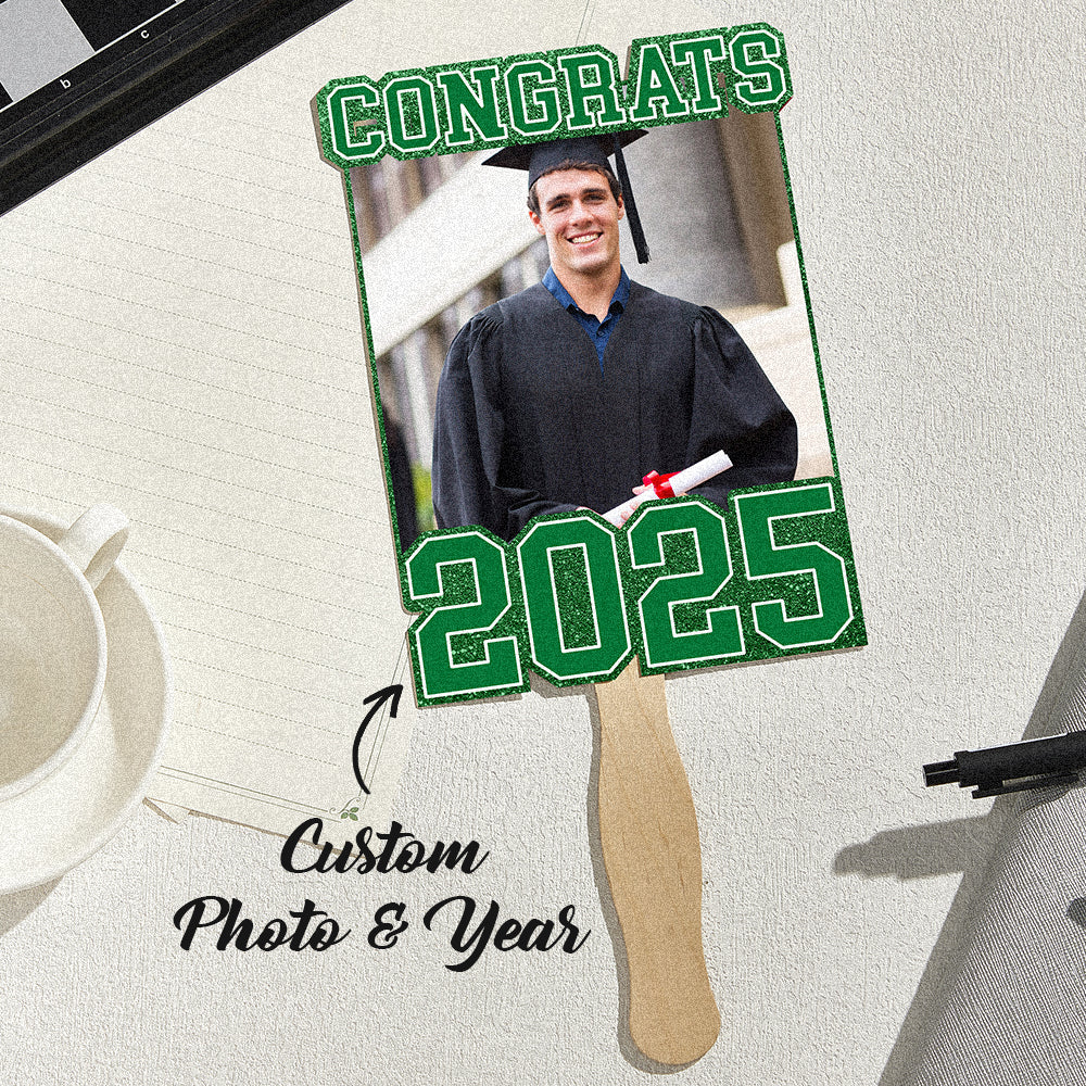Personalized Handheld Photo Fan Graduation Gift