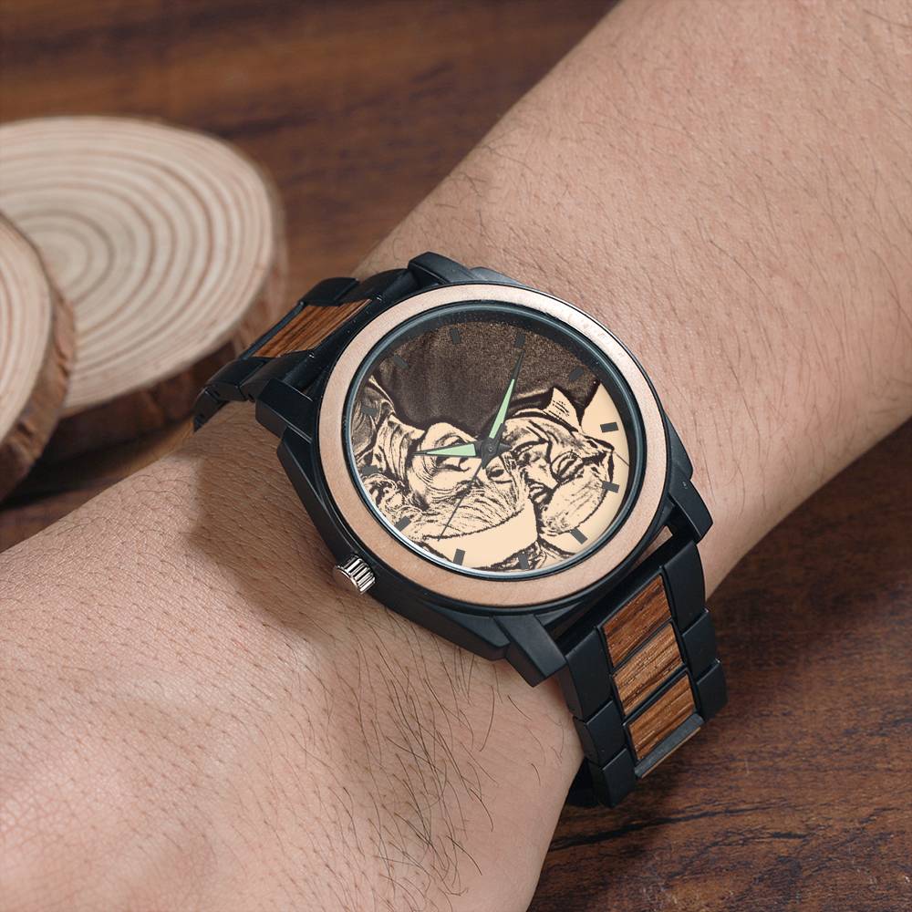 Personalized Engraved Photo Wooden Watch