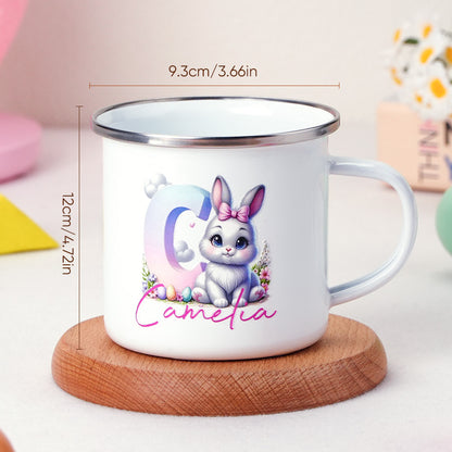 Personalized Easter Bunny Enamel Mug