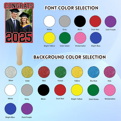 Personalized Handheld Photo Fan Graduation Gift