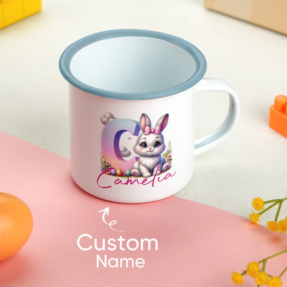Personalized Easter Bunny Enamel Mug