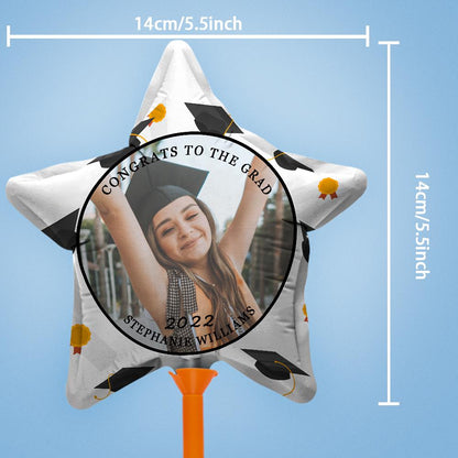 Personalized "Congrats to the Grad" Balloons with Custom Photo and Text