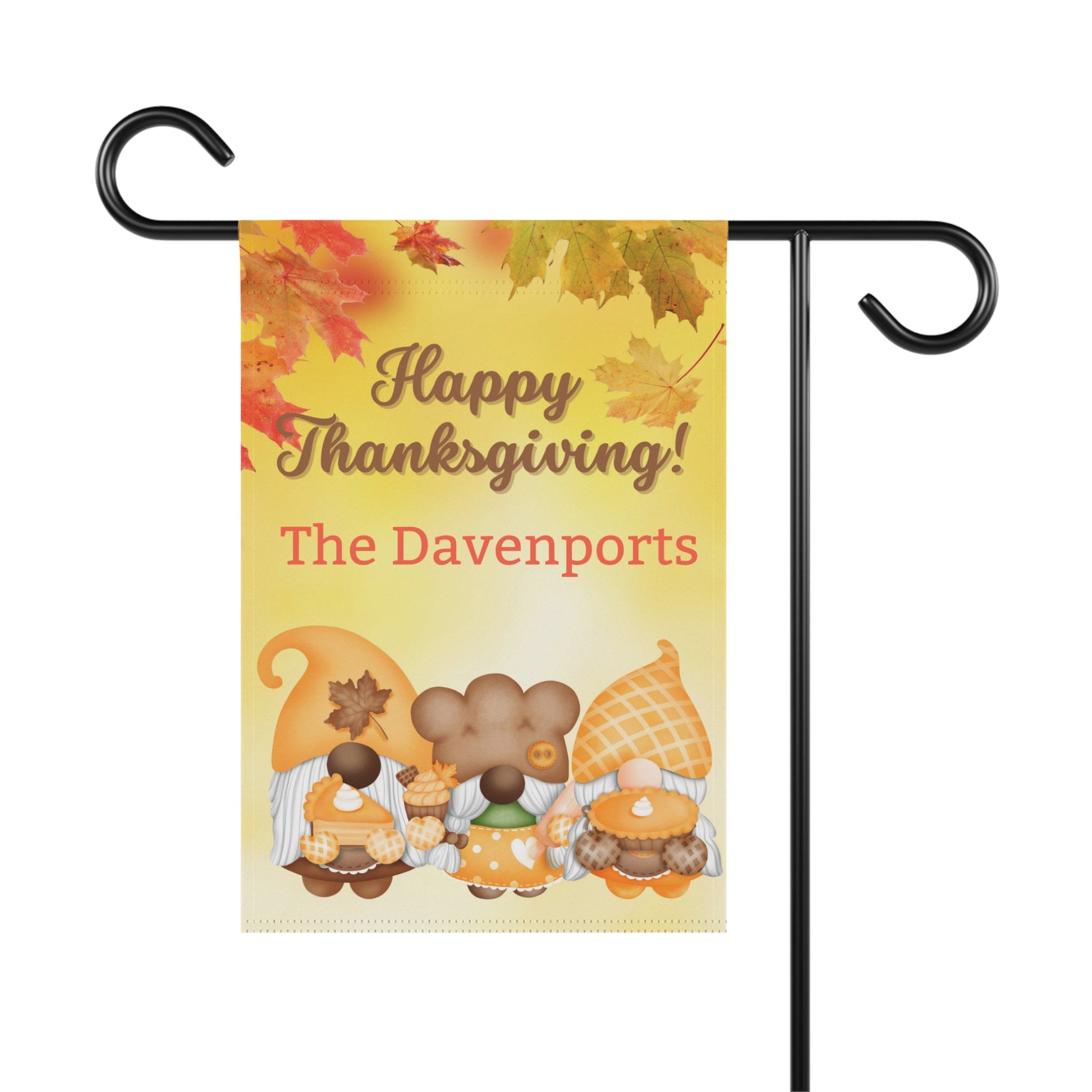 Happy Thanksgiving Personalized Garden Flag