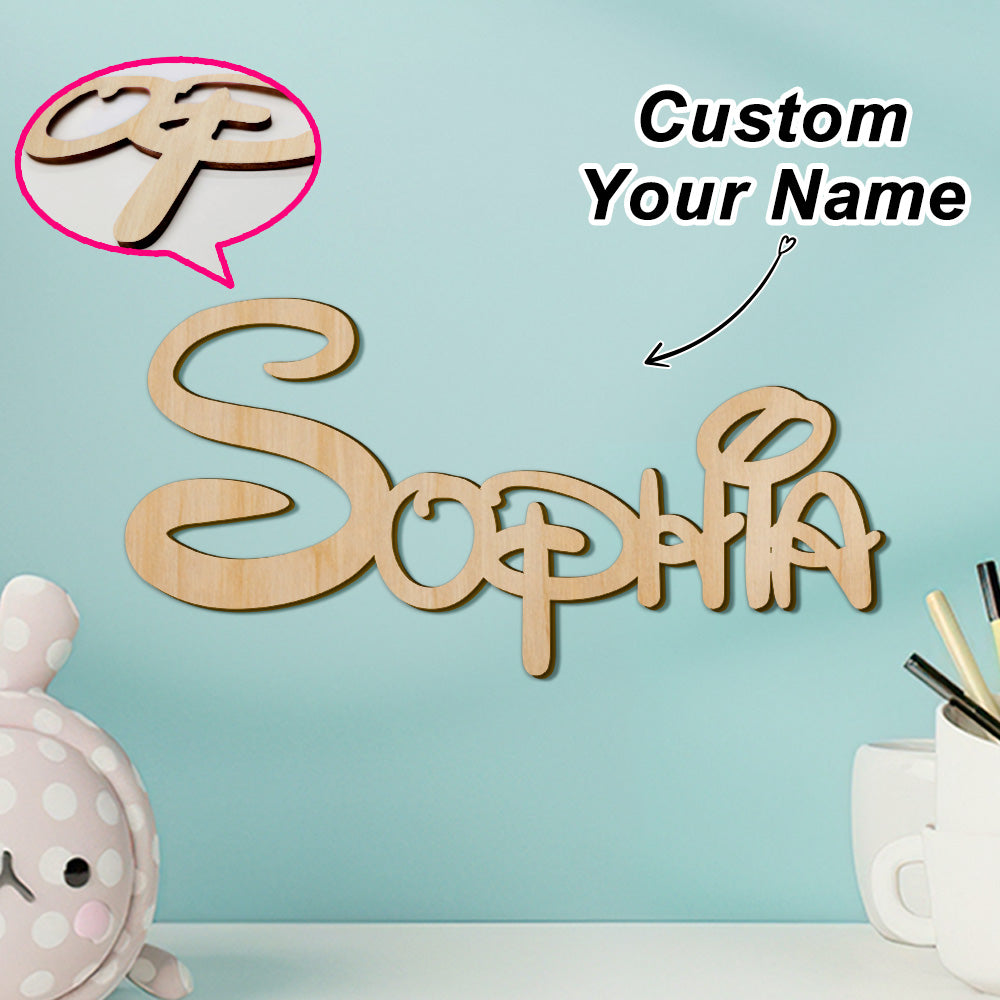 Custom Magical Wooden Name Sign Wall Decor