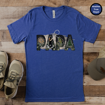 Papa Fishing in Nature Shirt