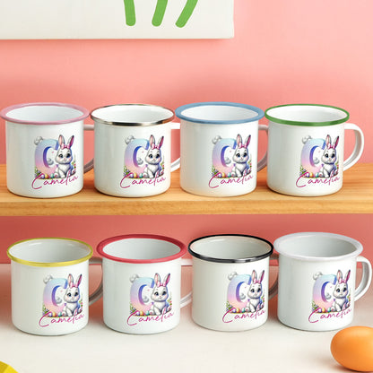 Personalized Easter Bunny Enamel Mug