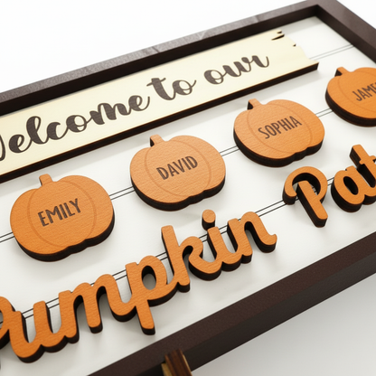 Welcome to Our Pumpkin Patch Personalized Fall Wooden Display