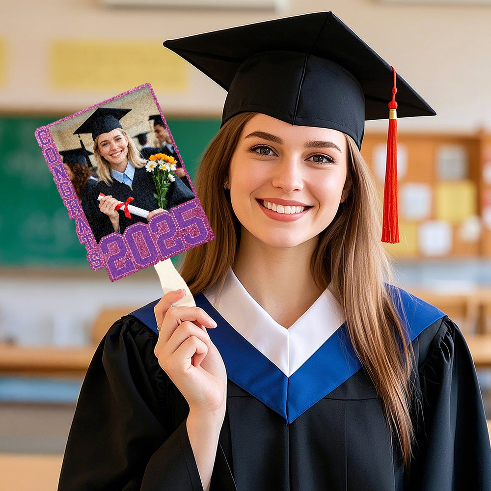 Personalized Handheld Photo Fan Graduation Gift