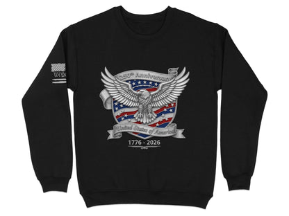 250th American Anniversary, Patriotic USA Eagle Independence Day Unisex Short or Long Sleeve T-shirtor Sweatshirt