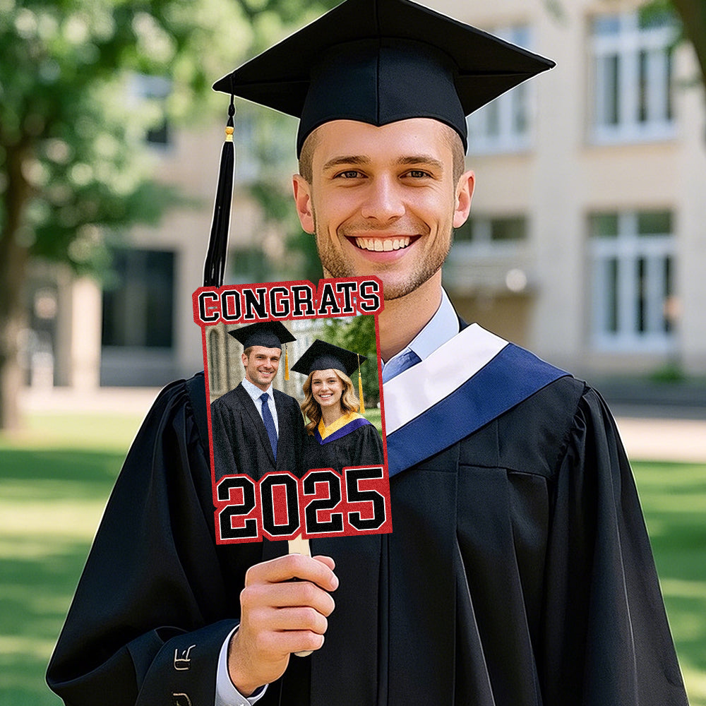 Personalized Handheld Photo Fan Graduation Gift