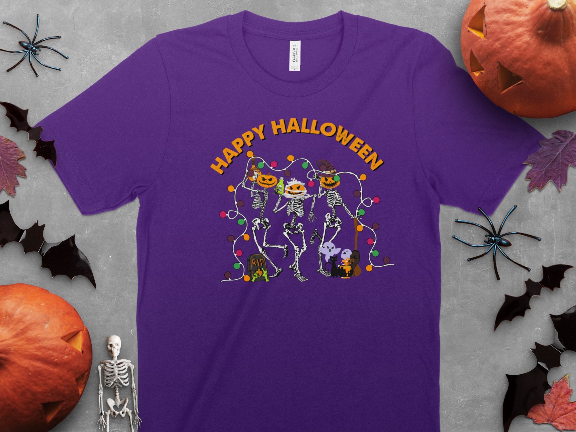 Happy Halloween Dancing Skeletons Apparel