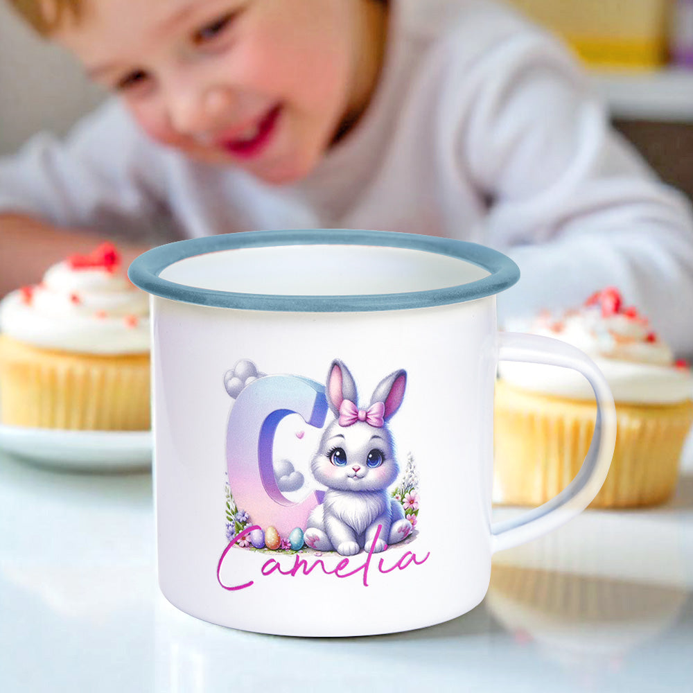 Personalized Easter Bunny Enamel Mug