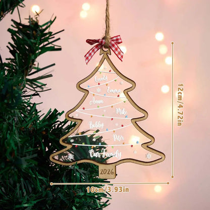 Personalized Christmas Tree Ornament with Names & Date