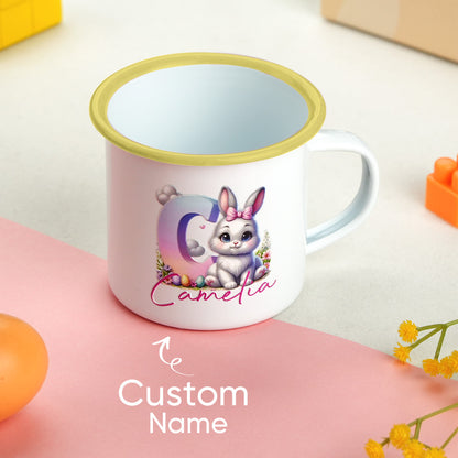 Personalized Easter Bunny Enamel Mug