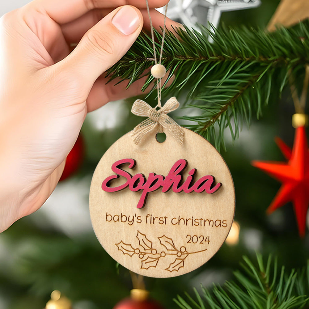Personalized Baby's First Christmas Ornament with Name First Christmas Ornament for New Baby Gift