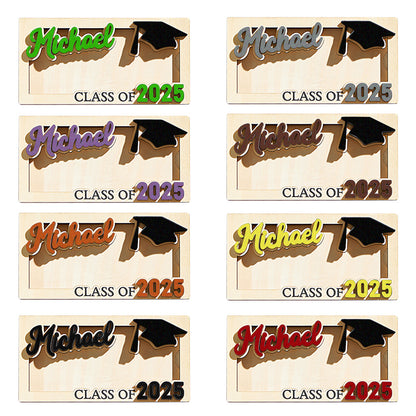 Personalized Wooden Money Holder - Graduation Gift