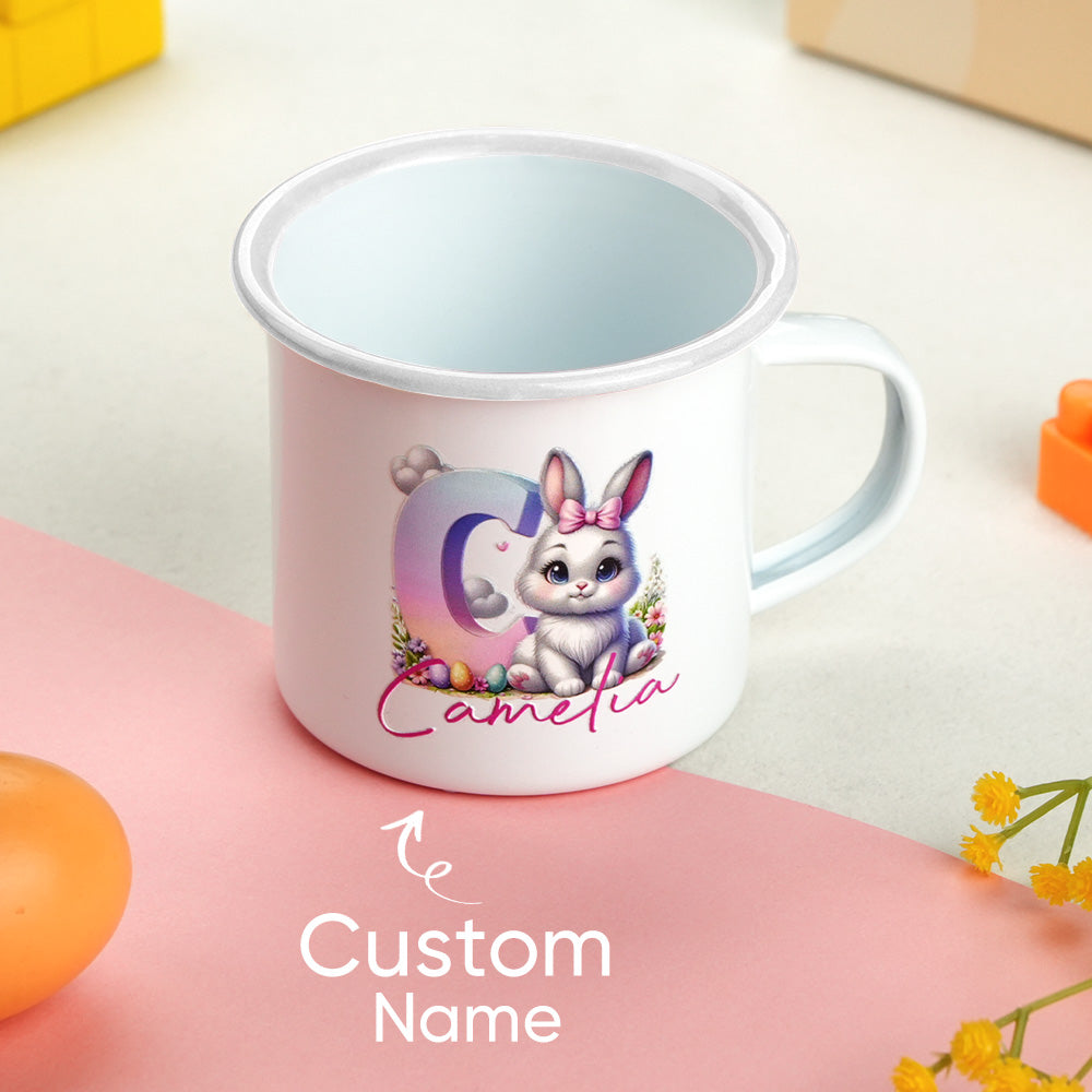 Personalized Easter Bunny Enamel Mug