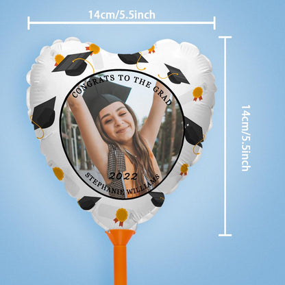 Personalized "Congrats to the Grad" Balloons with Custom Photo and Text