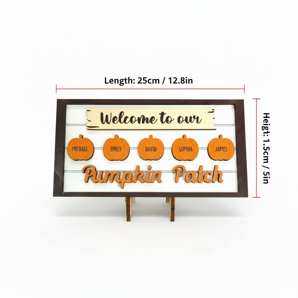 Welcome to Our Pumpkin Patch Personalized Fall Wooden Display