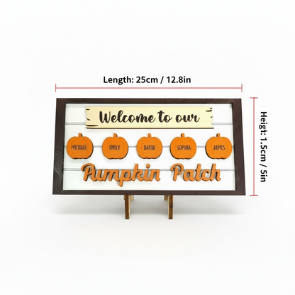 Welcome to Our Pumpkin Patch Personalized Fall Wooden Display