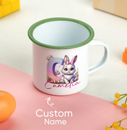 Personalized Easter Bunny Enamel Mug