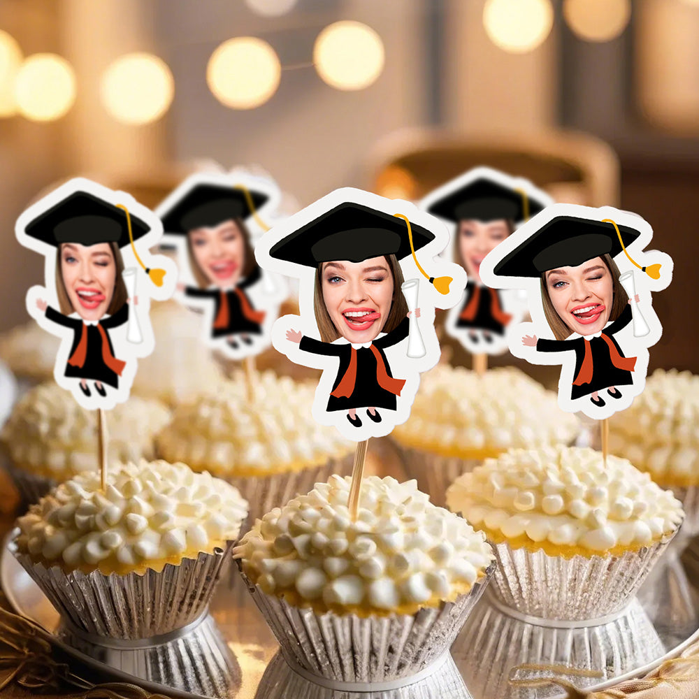Personalized Graduation Cupcake Toppers