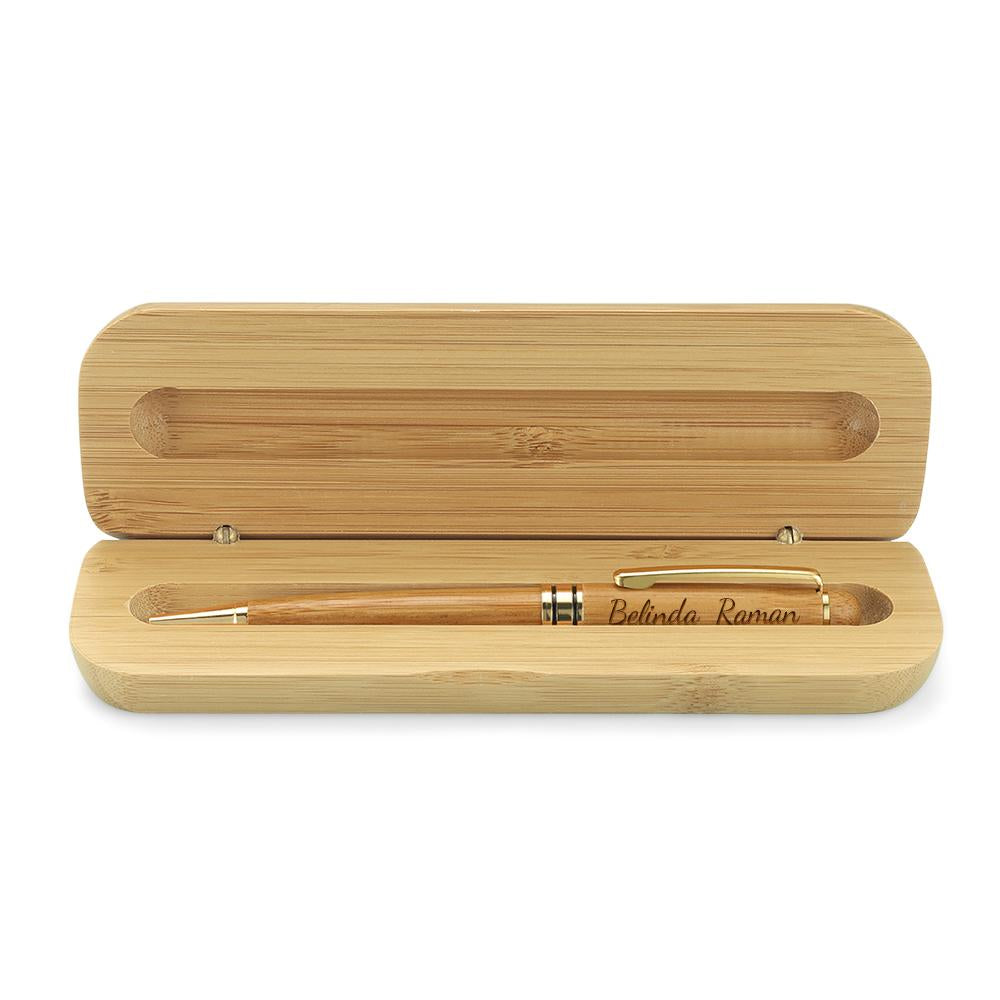 Personalized Engraved Pen Set with Wooden Box Gift for Graduation