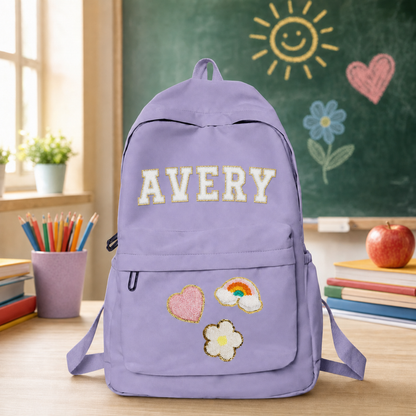 Personalized Backpack and Lunchbox with Custom Name Patches