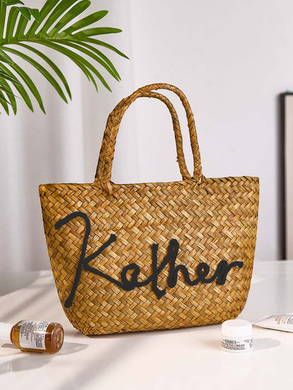 Personalized Handmade Bohemian Bucket Bag with Name