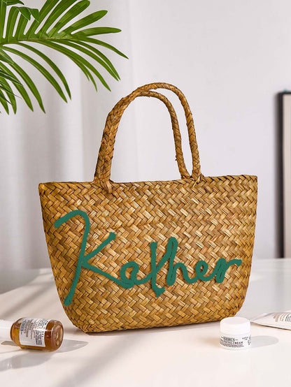 Personalized Handmade Bohemian Bucket Bag with Name