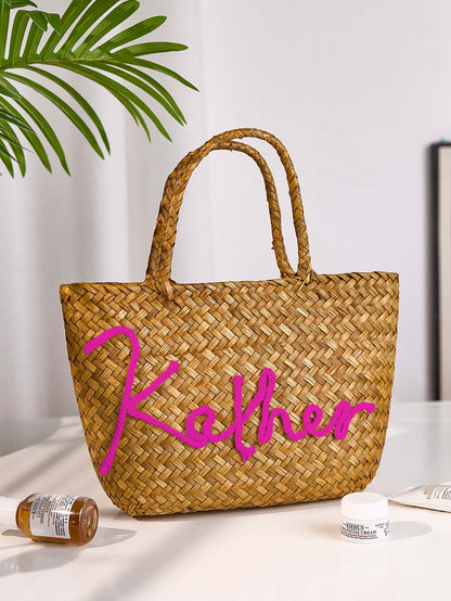 Personalized Handmade Bohemian Bucket Bag with Name