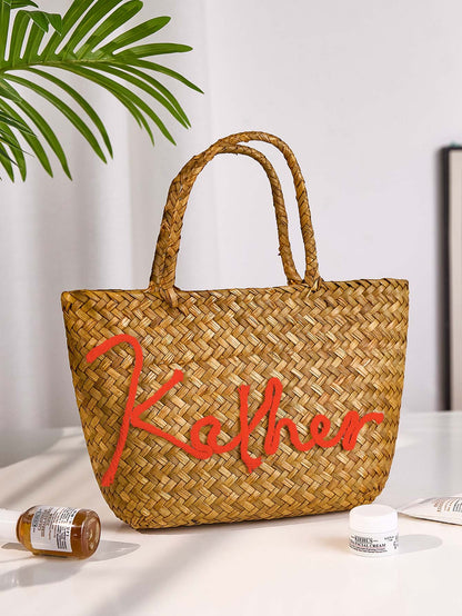 Personalized Handmade Bohemian Bucket Bag with Name