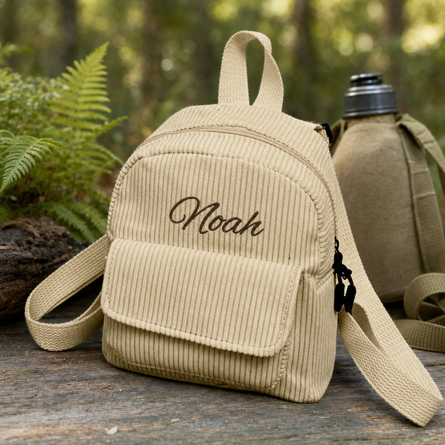 Personalized Mini Corduroy Backpack with Name