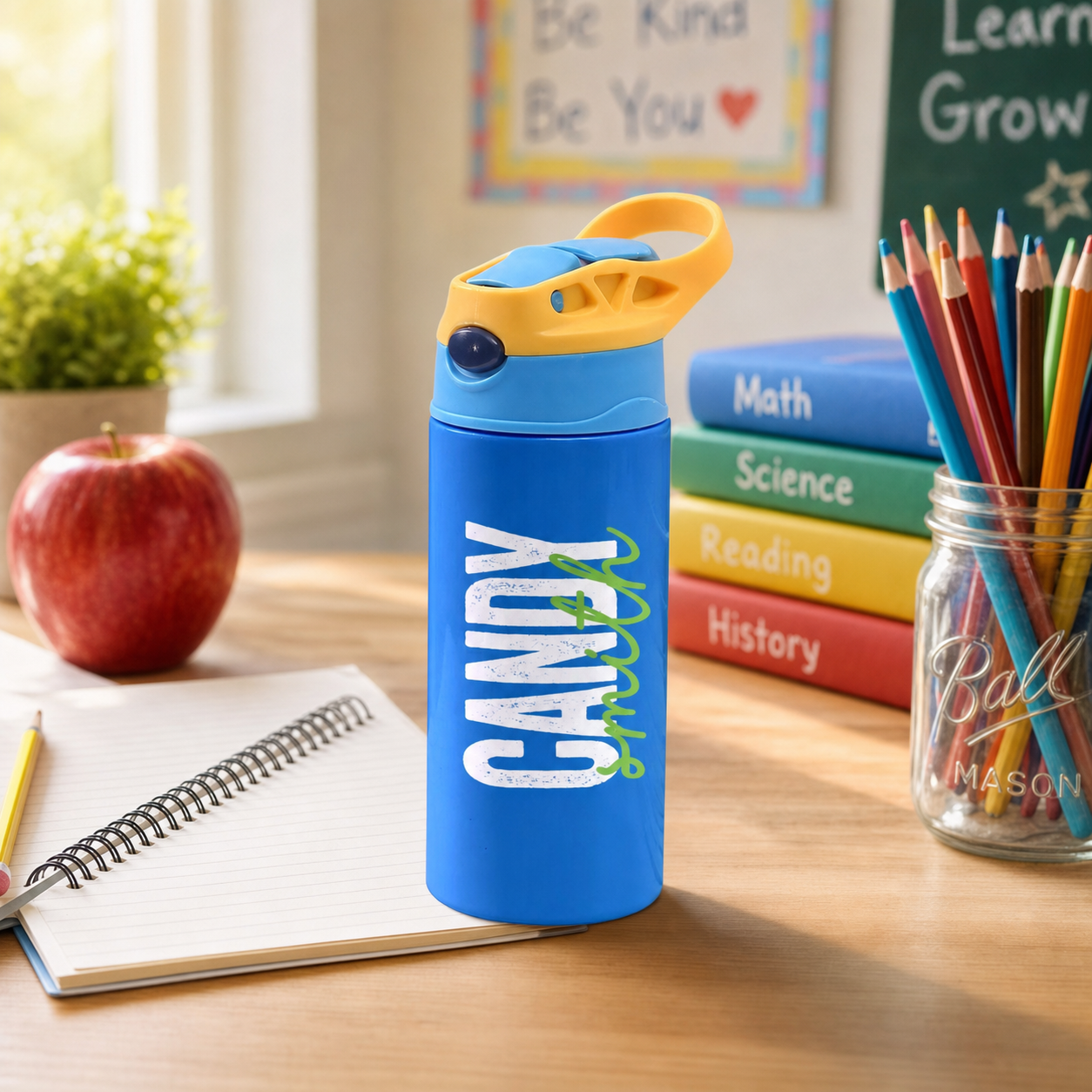 Personalized First and Last Name Water Bottle