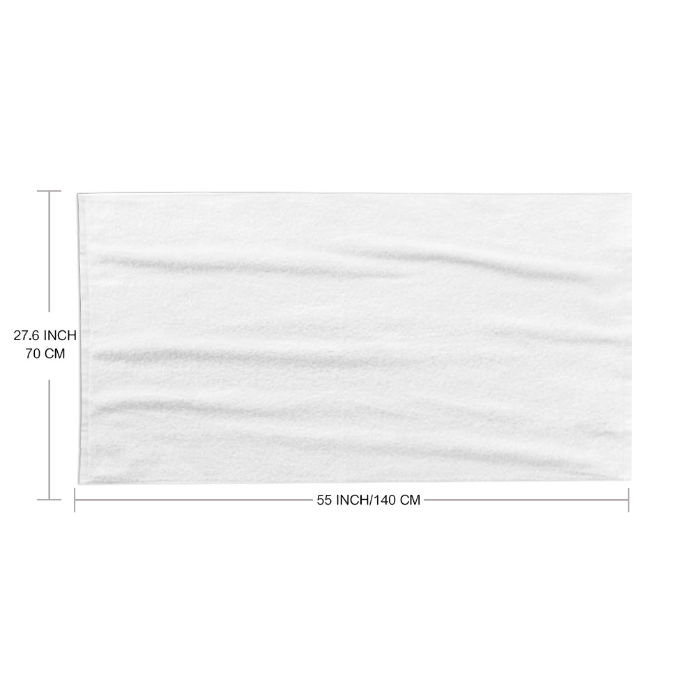 Bright_Beach_Towel_with_Personalized_Name_in_Hot_Pink Beach Size
