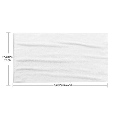 Bright_Beach_Towel_with_Personalized_Name_in_Hot_Pink Beach Size