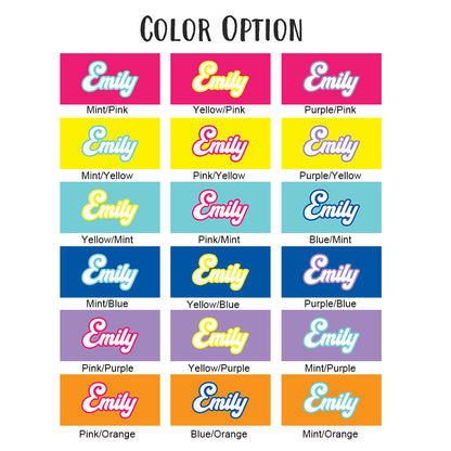 Bright_Beach_Towel_with_Personalized_Name_in_Hot_Pink Color Options