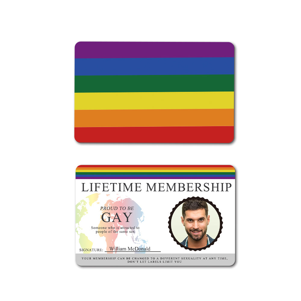 Personalized Gay or Lesbian Lifetime Membership Card