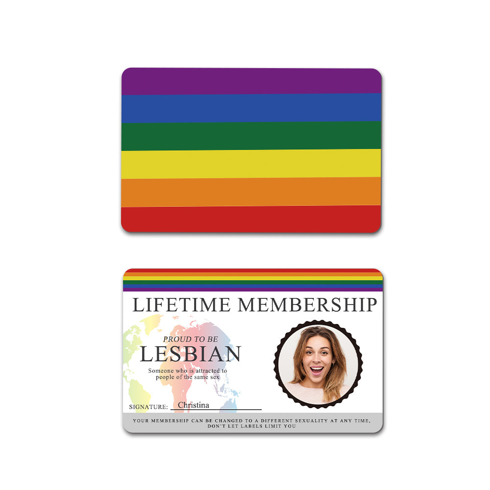 Personalized Gay or Lesbian Lifetime Membership Card