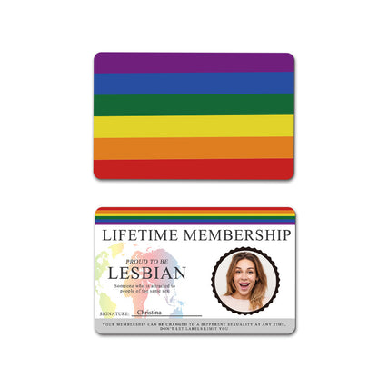 Personalized Gay or Lesbian Lifetime Membership Card